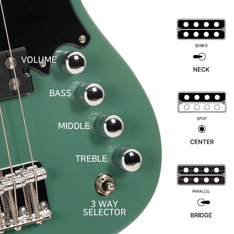 Cort GB Bass Short Scale (Forest Green)
