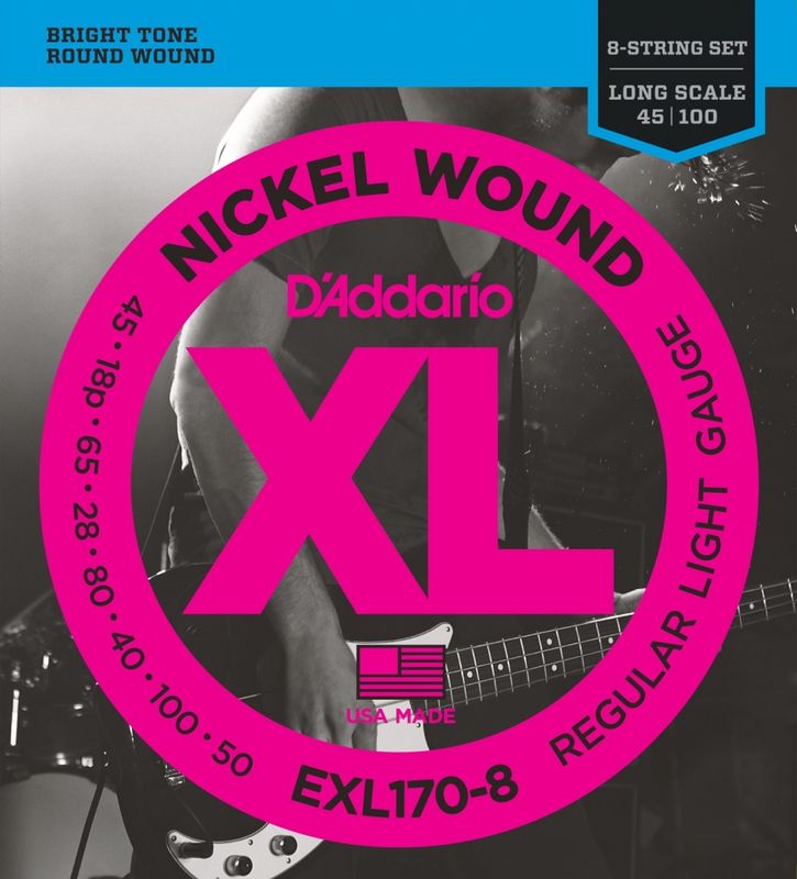 D'Addario EXL170-8 Light 018P - 100 (8-str.)