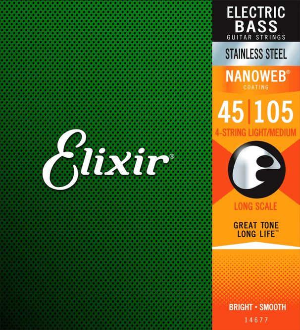 Hovedbilde Elixir 14677 Medium - Nanoweb Electric Bass ...