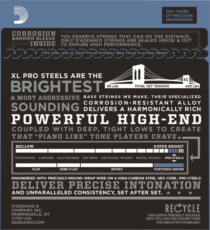 D'Addario EPS170-5SL ProSteels Light 045 - 130 (5-str.Super Long)