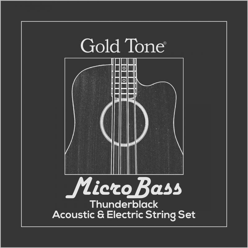 Gold Tone MicroBass Thunderblack Rubber/Polymer Strings