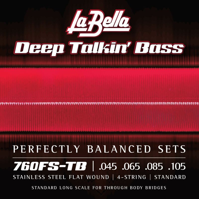 La Bella 760FS-TB Deep Talkin Bass, Flat Wound  Standard 45-105, Thru-Body